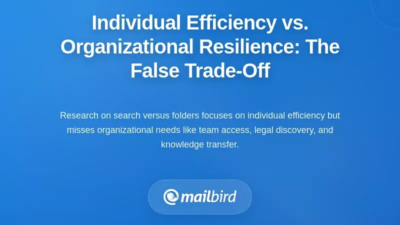 Individual Efficiency vs. Organizational Resilience: The False Trade-Off