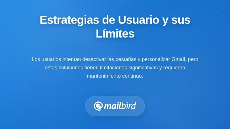 Configuraciones de personalización de Gmail y estrategias de los usuarios para gestionar la complejidad de la bandeja de entrada