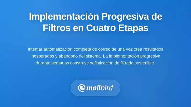 Implementaci&oacute;n progresiva de filtros: una hoja de ruta en cuatro etapas