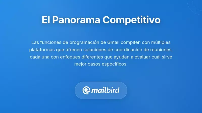 Comparación del panorama competitivo de plataformas y soluciones de programación de reuniones impulsadas por IA