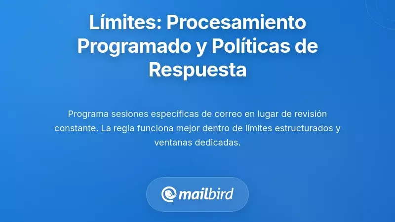 Estableciendo Límites: Procesamiento Programado y Políticas de Respuesta