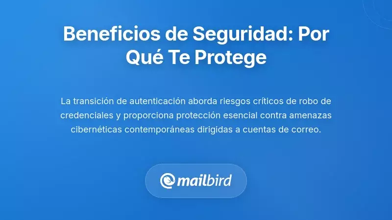 Ilustraci&oacute;n de los beneficios de seguridad del correo electr&oacute;nico que demuestra por qu&eacute; OAuth 2.0 protege contra filtraciones de contrase&ntilde;as