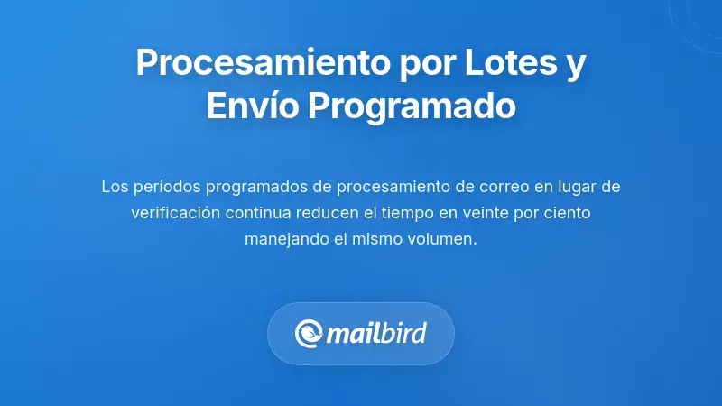 Calendario que muestra los horarios programados para el procesamiento por lotes de correos electr&oacute;nicos para mejorar el flujo de trabajo de productividad