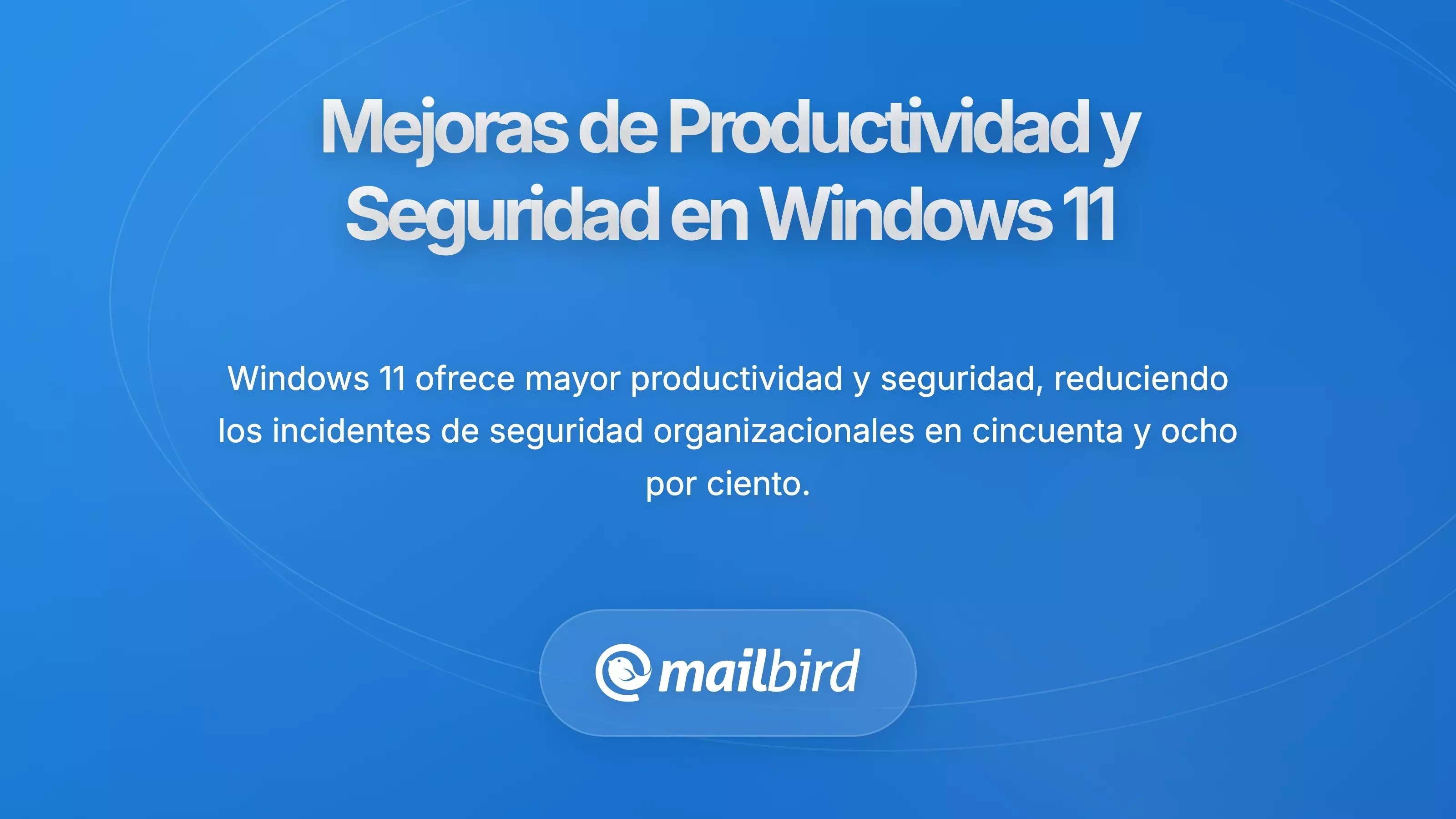 Interfaz de caracter&iacute;sticas de productividad y mejoras de seguridad de Windows 11 que muestra capacidades mejoradas de gesti&oacute;n de correo electr&oacute;nico