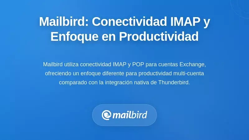 Cómo difiere el enfoque de Mailbird: conectividad basada en IMAP con enfoque en la productividad