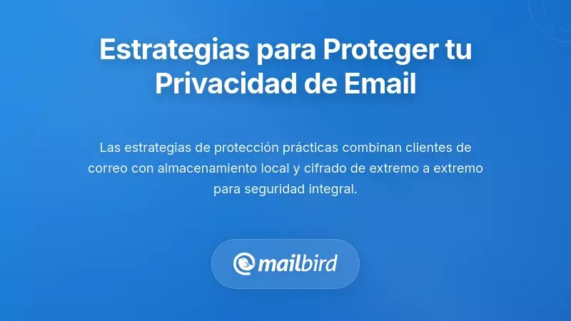 Persona implementando estrategias de protección de privacidad en el correo electrónico en una laptop con íconos de seguridad