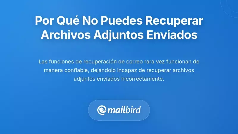 La Incapacidad de Recuperar: Por Qu&eacute; No Puedes Retirar Archivos Adjuntos Enviados