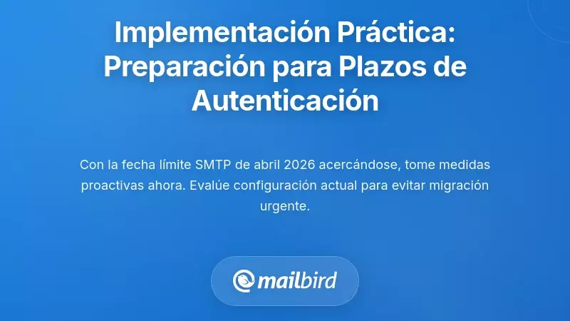 Implementaci&oacute;n Pr&aacute;ctica: Prepar&aacute;ndose para los Plazos de Autenticaci&oacute;n