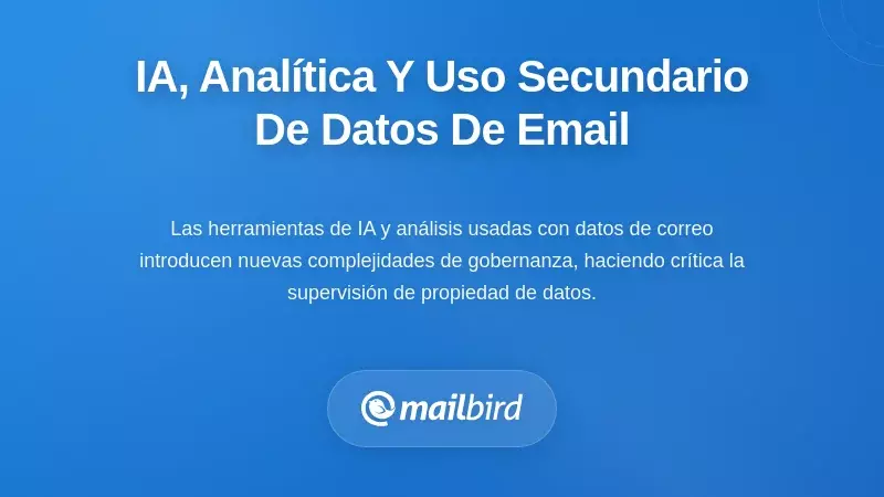 Procesamiento analítico de IA de datos de correo electrónico con visualización de supervisión de gobernanza