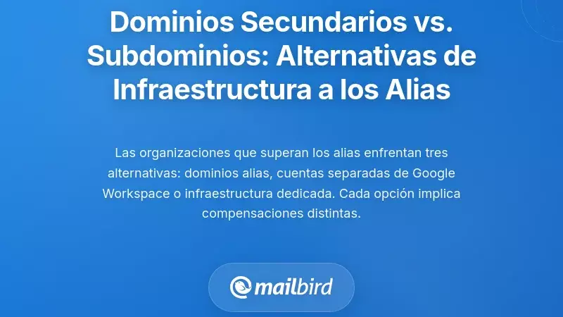 Dominios secundarios vs. subdominios: las alternativas de infraestructura adecuadas a los alias