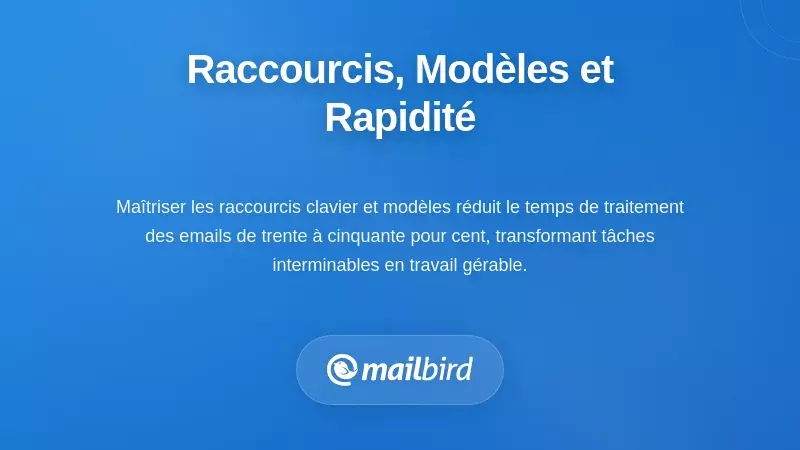 Raccourcis clavier, mod&egrave;les et fonctionnement &agrave; haute vitesse