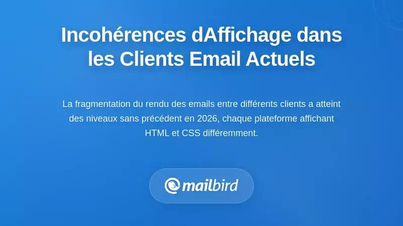 Incoh&eacute;rences de rendu des e-mails dans les clients de messagerie contemporains