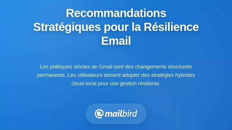 Recommandations Strat&eacute;giques pour une R&eacute;silience &agrave; Long Terme de l&rsquo;E-mail