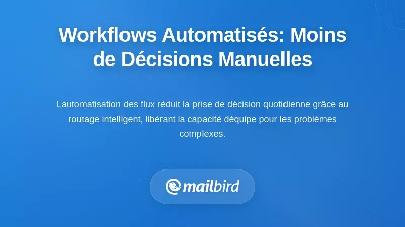 Flux de travail automatis&eacute; : r&eacute;duction de la prise de d&eacute;cision manuelle