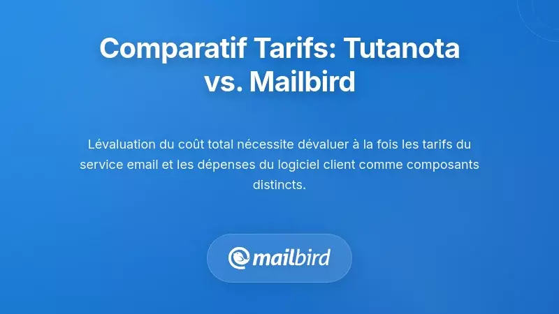 Comparaison des prix et de la valeur : Tutanota vs. Solutions Mailbird