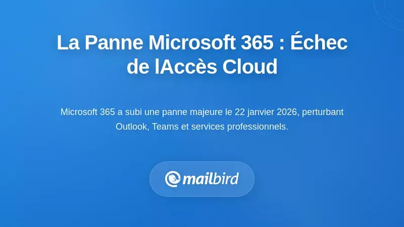 La panne de Microsoft 365 : quand l’accès uniquement dans le cloud a échoué