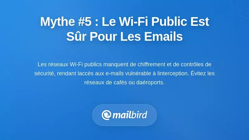 Personne consultant des e-mails sur un ordinateur portable dans un caf&eacute; via un r&eacute;seau Wi-Fi public non s&eacute;curis&eacute;