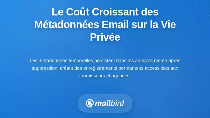 Le co&ucirc;t accumul&eacute; de la confidentialit&eacute; des m&eacute;tadonn&eacute;es temporales des e-mails
