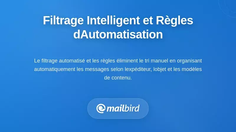 Mise en œuvre de règles intelligentes de filtrage et d'automatisation