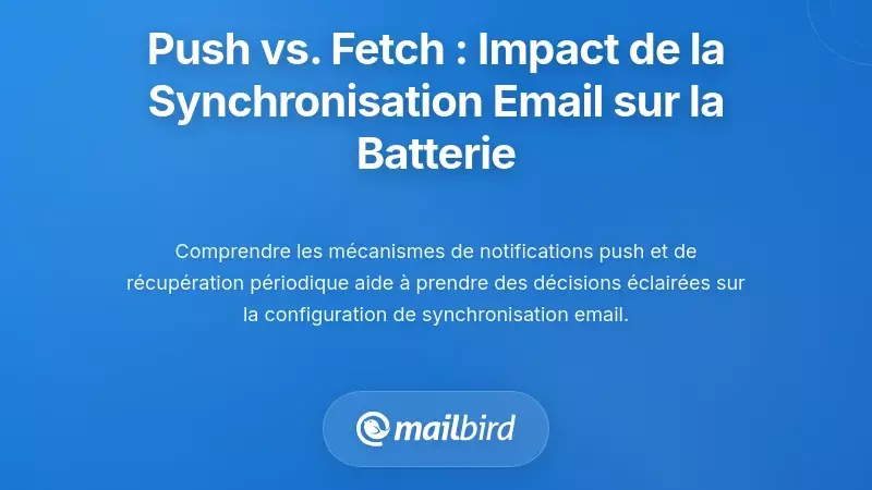 Comprendre Push vs. Fetch : Comment la Synchronisation des Emails Affecte R&eacute;ellement la Batterie