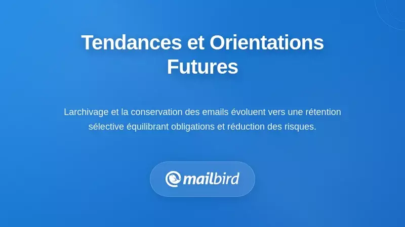 Tendances futures dans l'archivage des e-mails et la conformité des archives d'e-mails pour les organisations réglementées