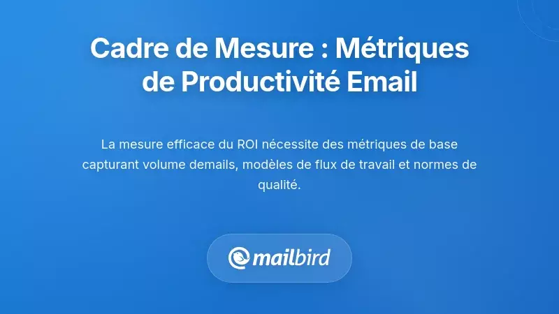 Construire Votre Cadre de Mesure : Indicateurs de Productivité des Emails