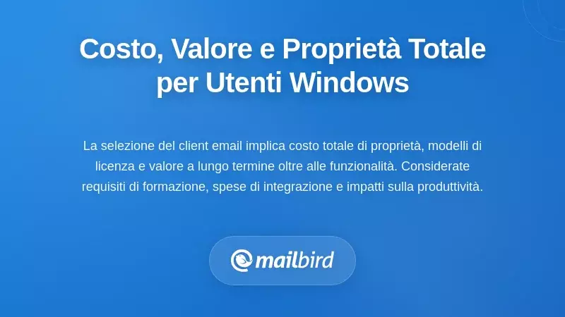 Considerazioni su Costi, Valore e Proprietà Totale per gli Utenti Windows