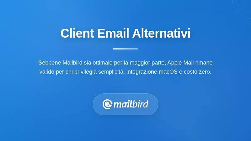 Confronto tra client email alternativi per utenti MacBook Pro M5, inclusi Apple Mail e altre opzioni