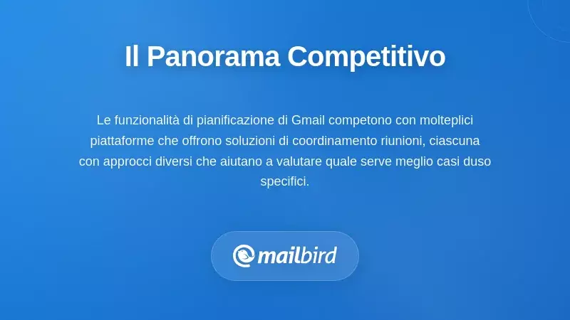Confronto del panorama competitivo delle piattaforme e soluzioni di programmazione delle riunioni con intelligenza artificiale