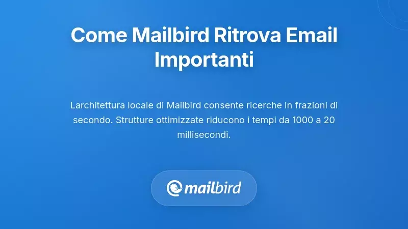 Come Mailbird Rende Trovabili le Email Decisionali Anche dopo Anni