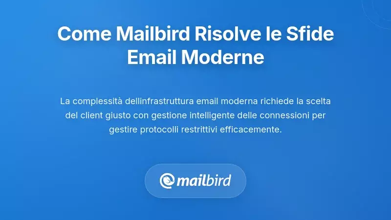 Come Mailbird Affronta le Sfide dell'Infrastruttura Email Moderna