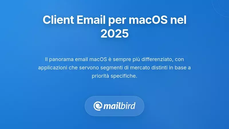 panoramica del panorama dei client di posta elettronica macOS che mostra opzioni di email sicure e alternative a Mailfence per il 2025