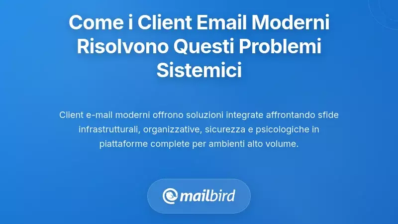 Come i Client di Posta Moderni Affrontano Questi Fallimenti Sistemici
