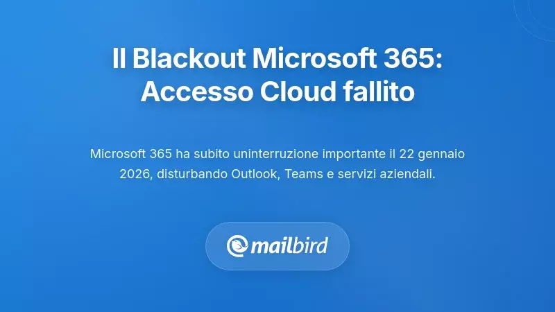 Il guasto di Microsoft 365: quando l&rsquo;accesso solo cloud ha fallito