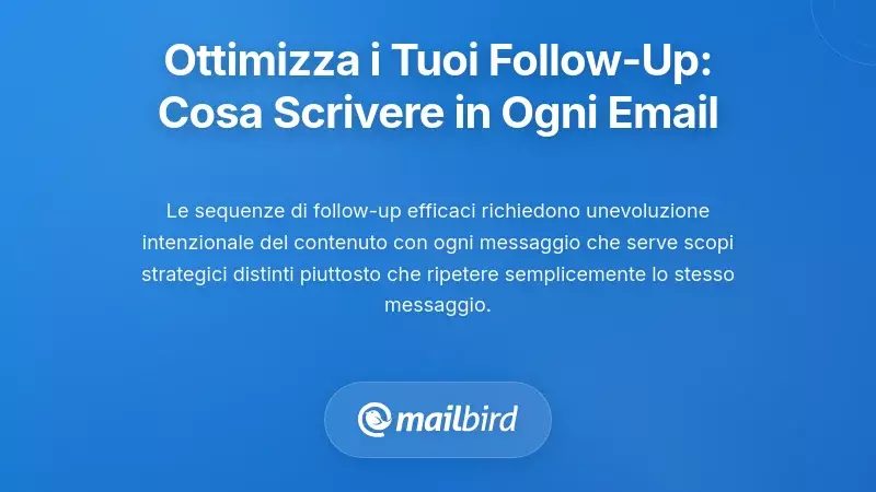 Evolvere il tuo contenuto di follow-up: cosa dire in ogni email