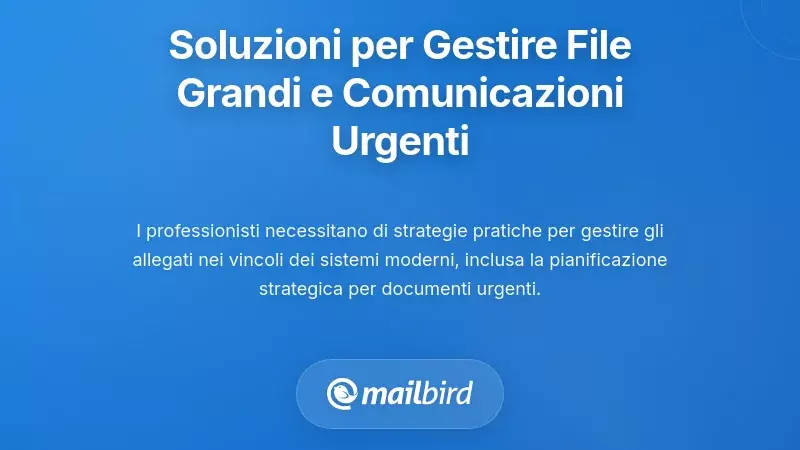 Soluzioni pratiche per gestire file di grandi dimensioni e comunicazioni sensibili al tempo