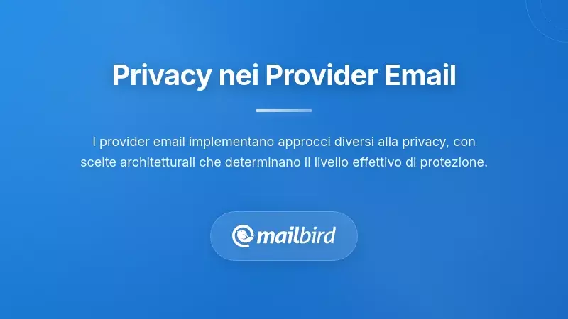 Confronto delle politiche sulla privacy dei fornitori di email e delle pratiche di raccolta dei dati