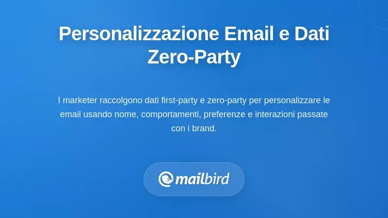 Personalizzazione delle Email e la Raccolta di Dati Zero-Party
