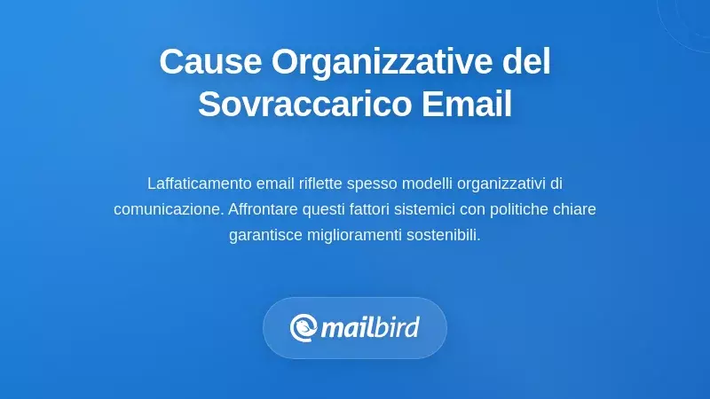Affrontare le Radici Organizzative del Sovraccarico di Email
