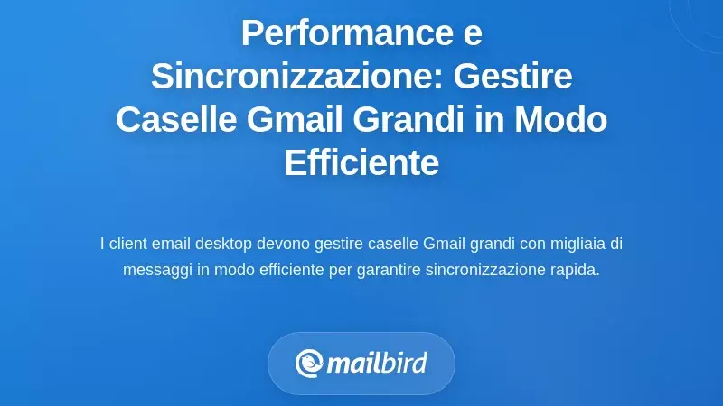 Prestazioni e Sincronizzazione: Gestire Efficientemente Grandi Caselle di Posta Gmail
