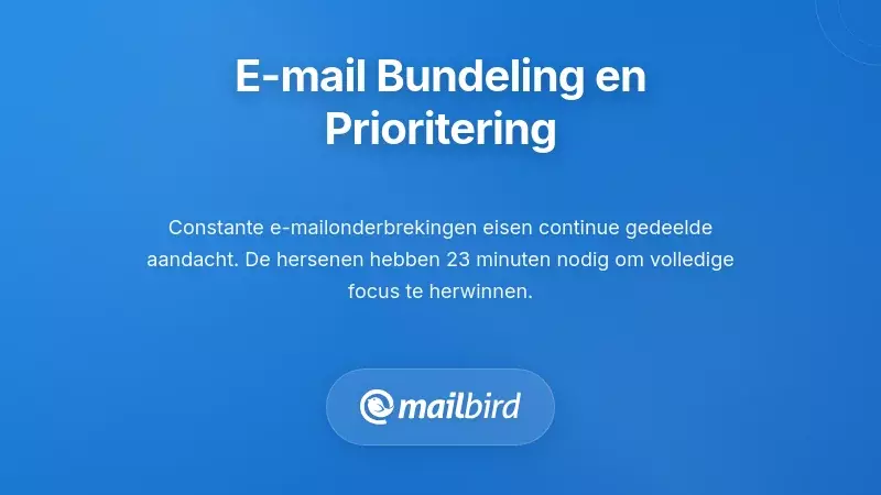 Illustratie van een e-mail batching systeem met een prioriteringsworkflow om onderbrekingen te verminderen