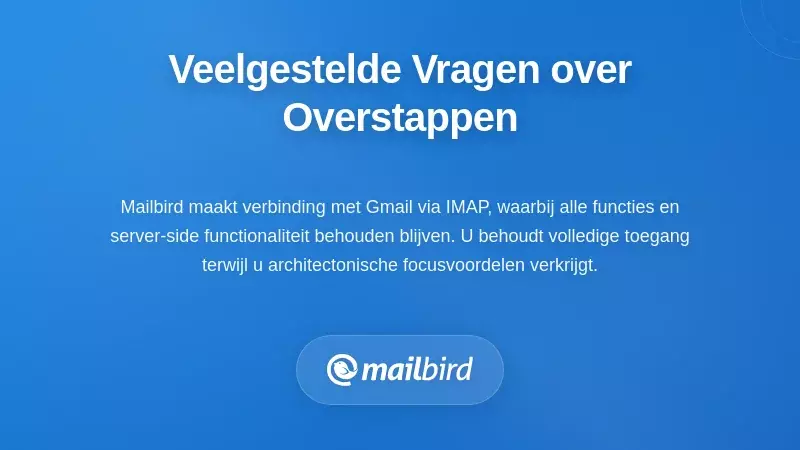 Desktop e-mailclientinterface die georganiseerde inbox en productiviteitsfuncties toont