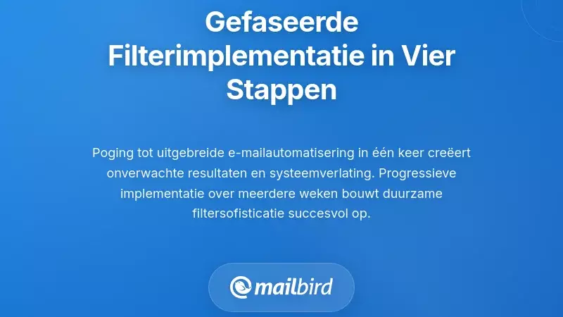 Geleidelijke Filterimplementatie: Een Vierfasenroutekaart
