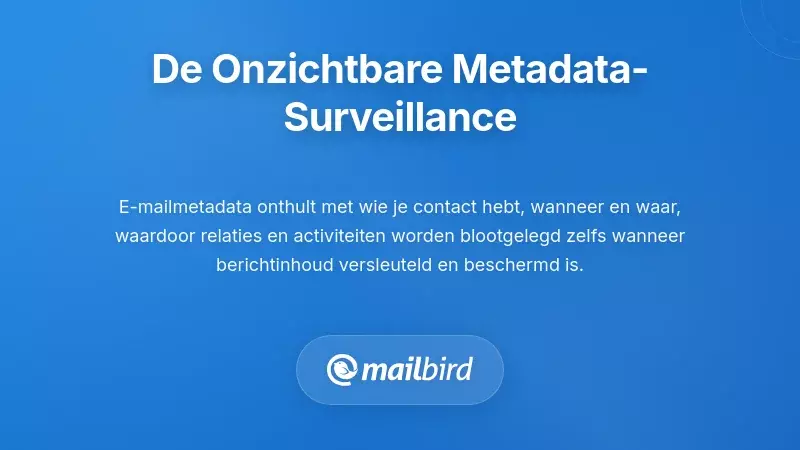 E-mail metadata surveillance die verborgen trackinginformatie toont die verder gaat dan de inhoud van het bericht