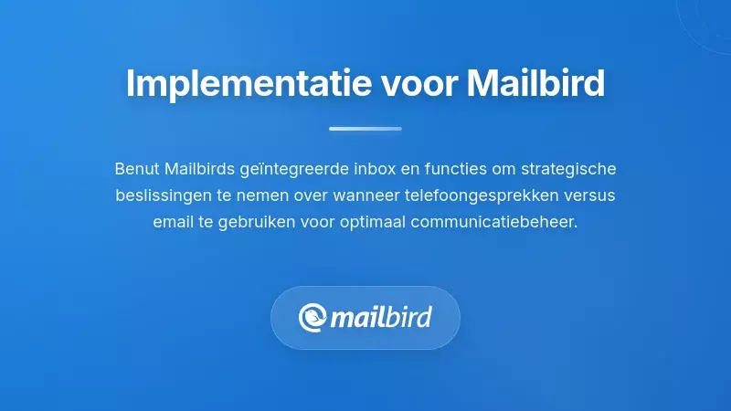 Mailbird e-mailclientinterface die meerdere accounts met telefoonintegratie-opties toont