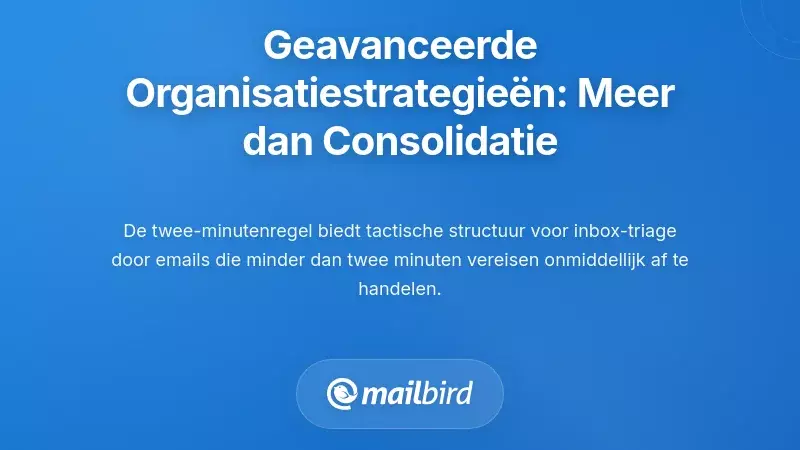 Gevorderde Organisatiestrategieën: Verder dan Simpele Consolidatie