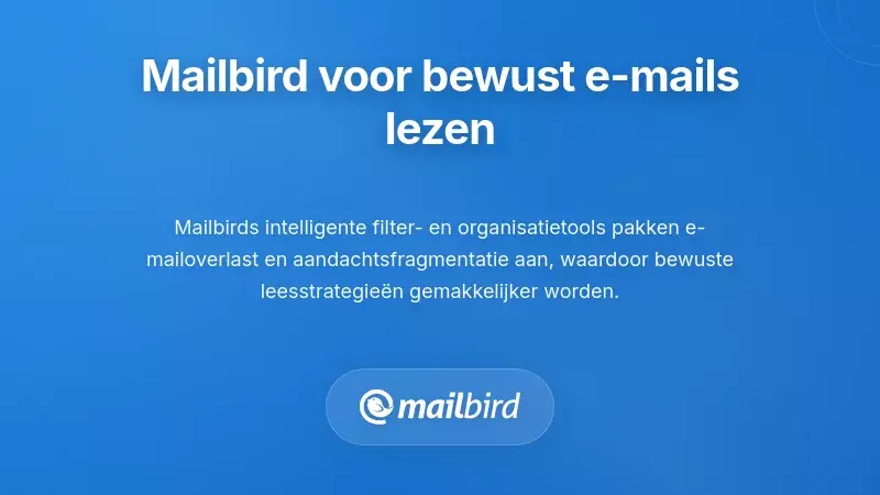 Mailbird e-mailclient-interface die strategische e-mail lees- en skimfuncties ondersteunt
