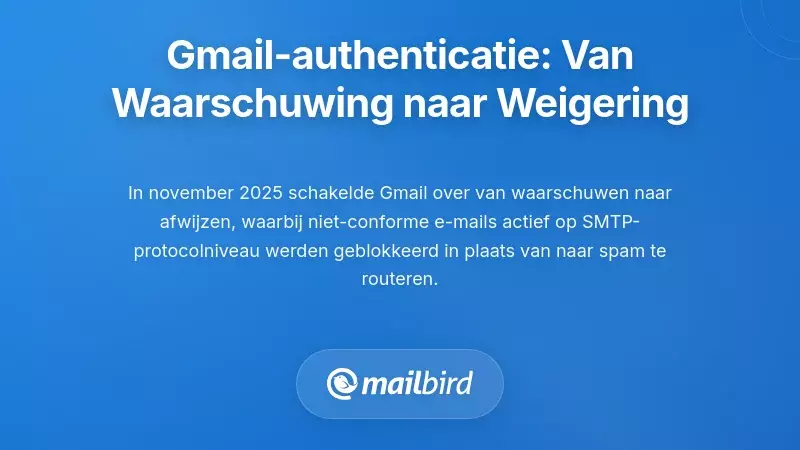 Gmail's afdwinging van authenticatie: Van waarschuwingen tot volledige weigering