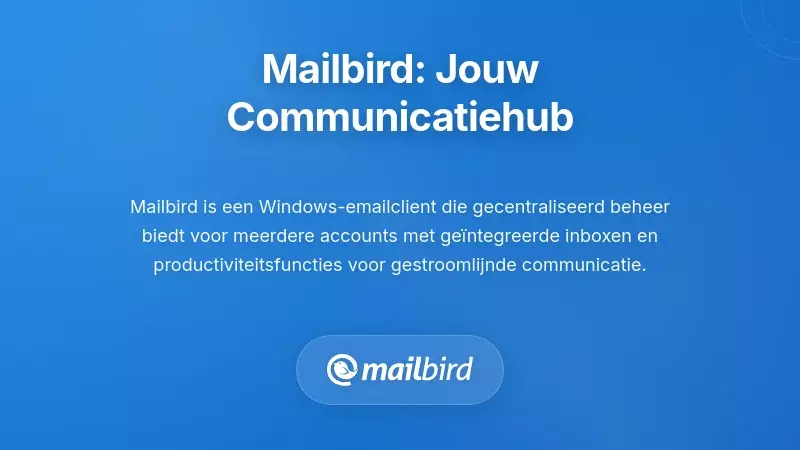Mailbird e-mailclient dashboard met unified inbox die meerdere accounts beheert