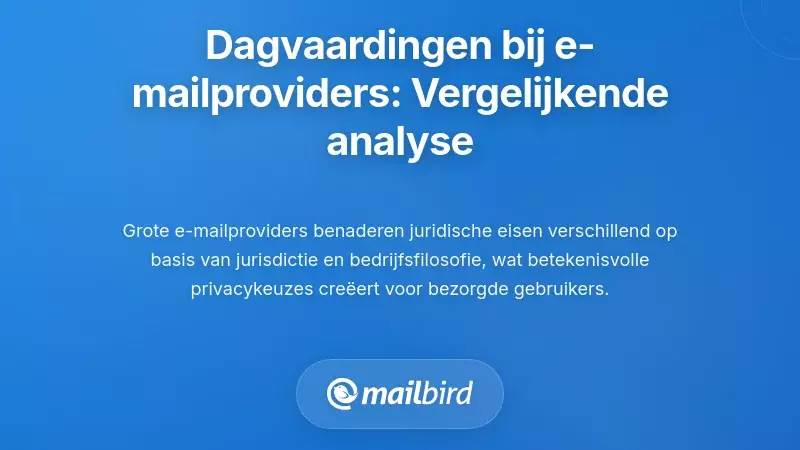 Hoe Grote E-mailproviders Omgaan met Subpoenas: Een Vergelijkende Analyse
